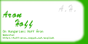 aron hoff business card